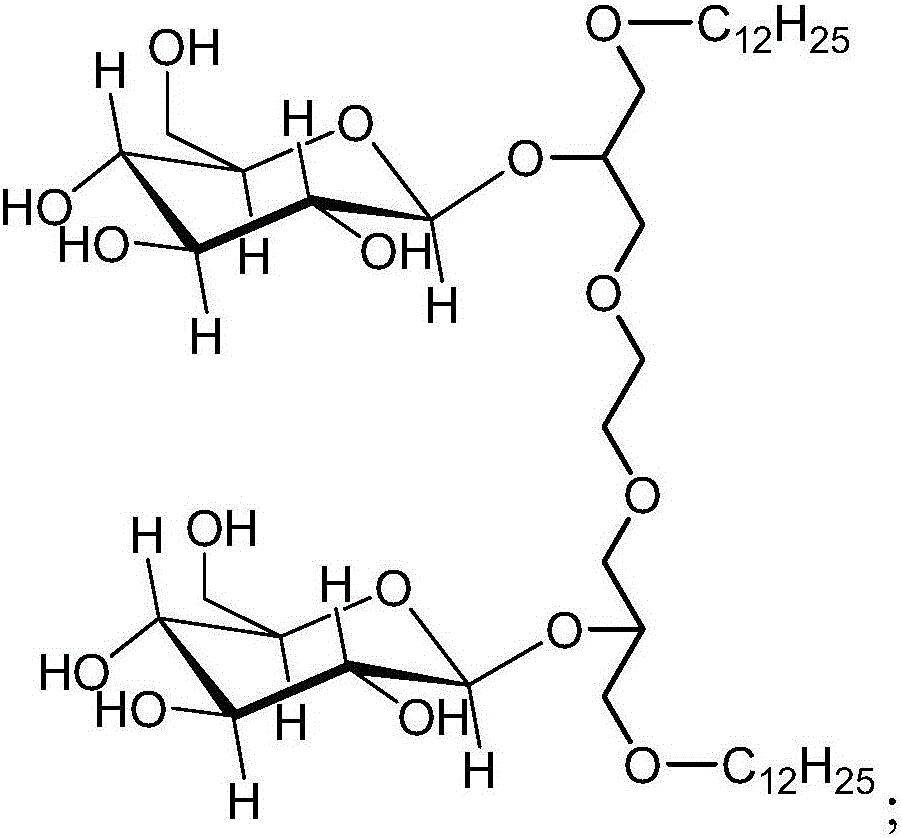 A kind of lauryl alcohol glucose gemini surfactant compound and preparation method thereof