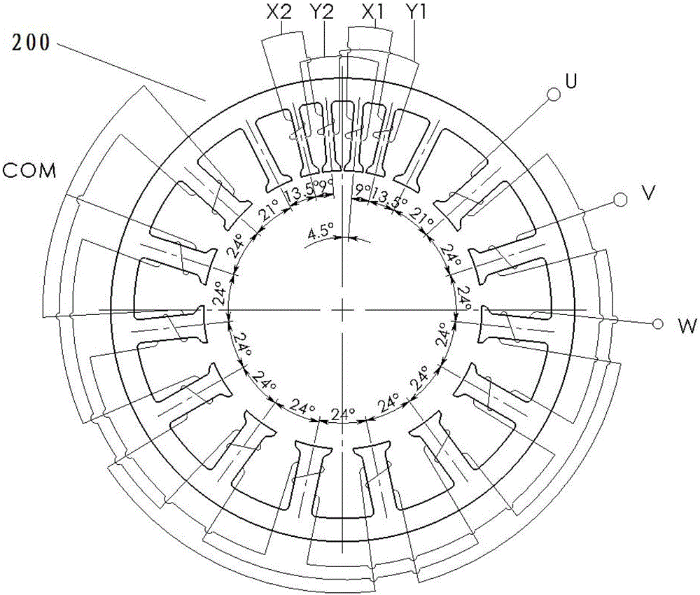 Inner rotor type permanent magnet motor with rotor position sensor, rotor position detection method and servo motor system