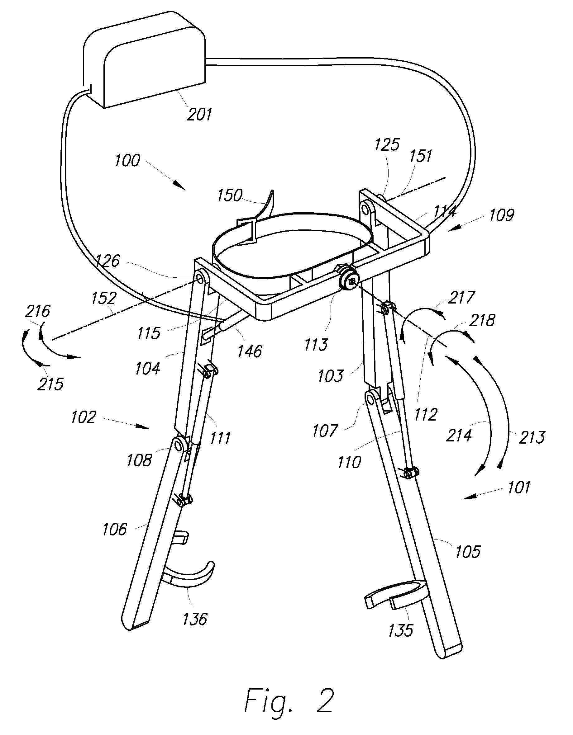 Exoskeleton and method for controlling a swing leg of the exoskeleton