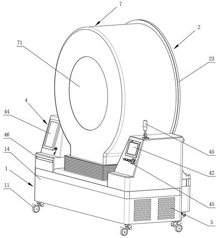 Aircraft cylinder body detection machine