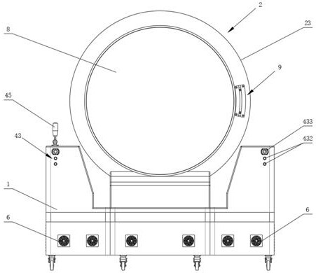 Aircraft cylinder body detection machine