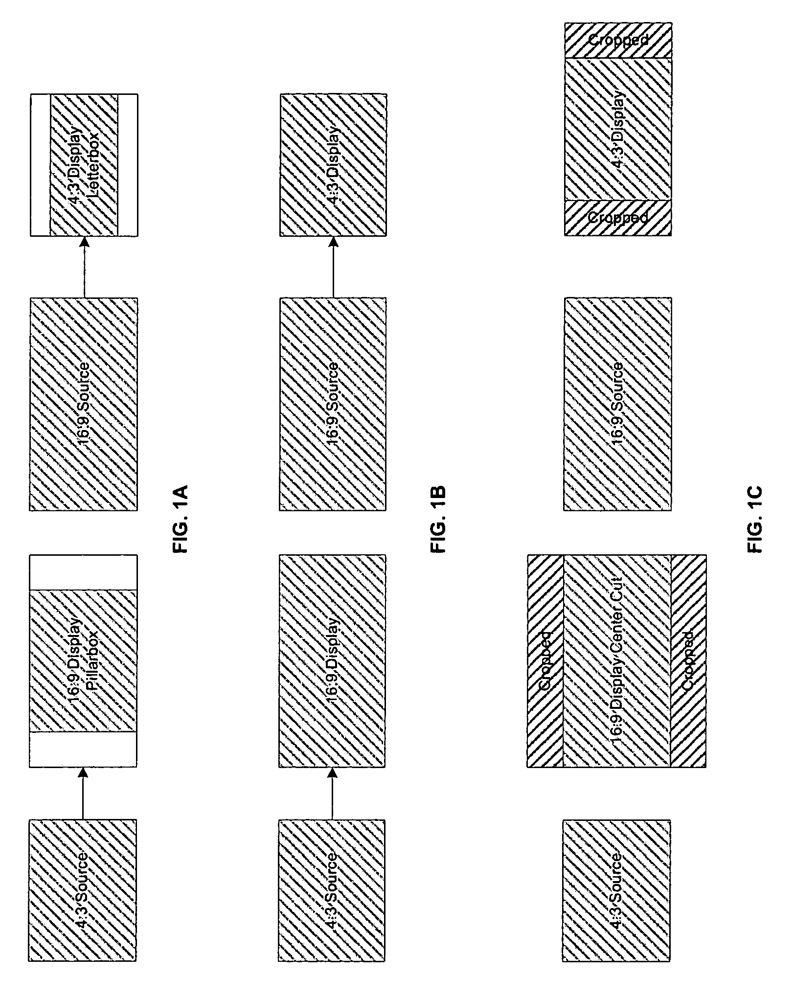 Method and system for automatic detection and display of aspect ratio