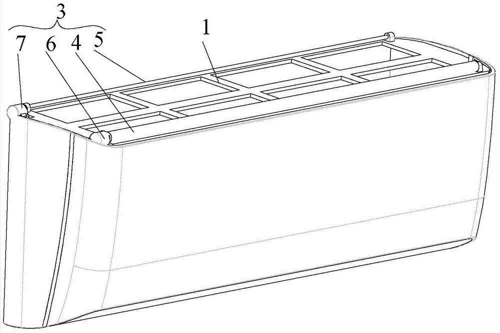 Air inlet panel device and air conditioner indoor unit