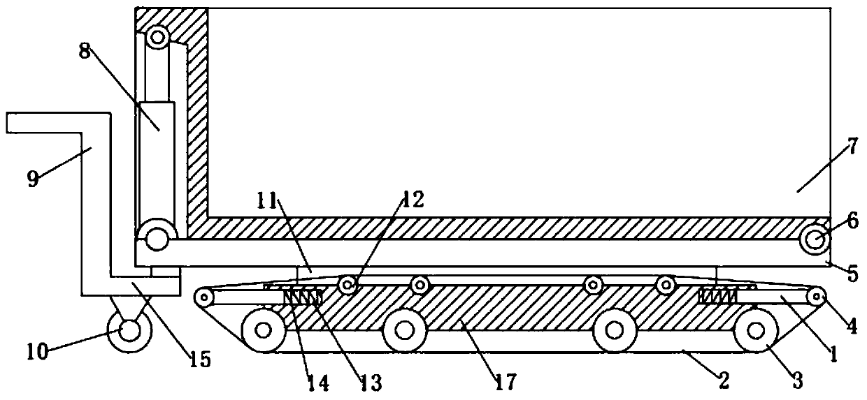 Underground coal mine conveying device