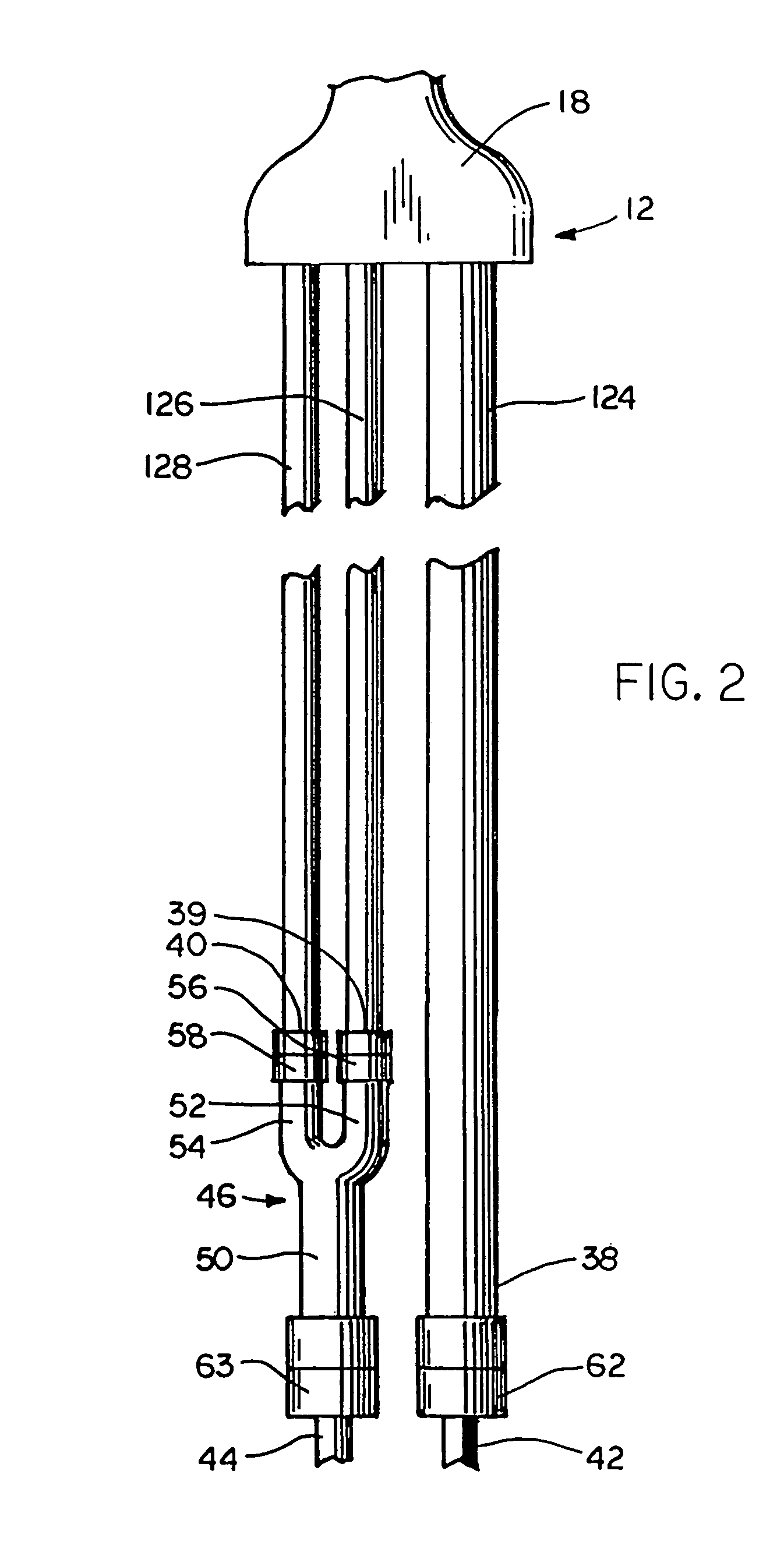 Multi-lumen catheter system used in a blood treatment process