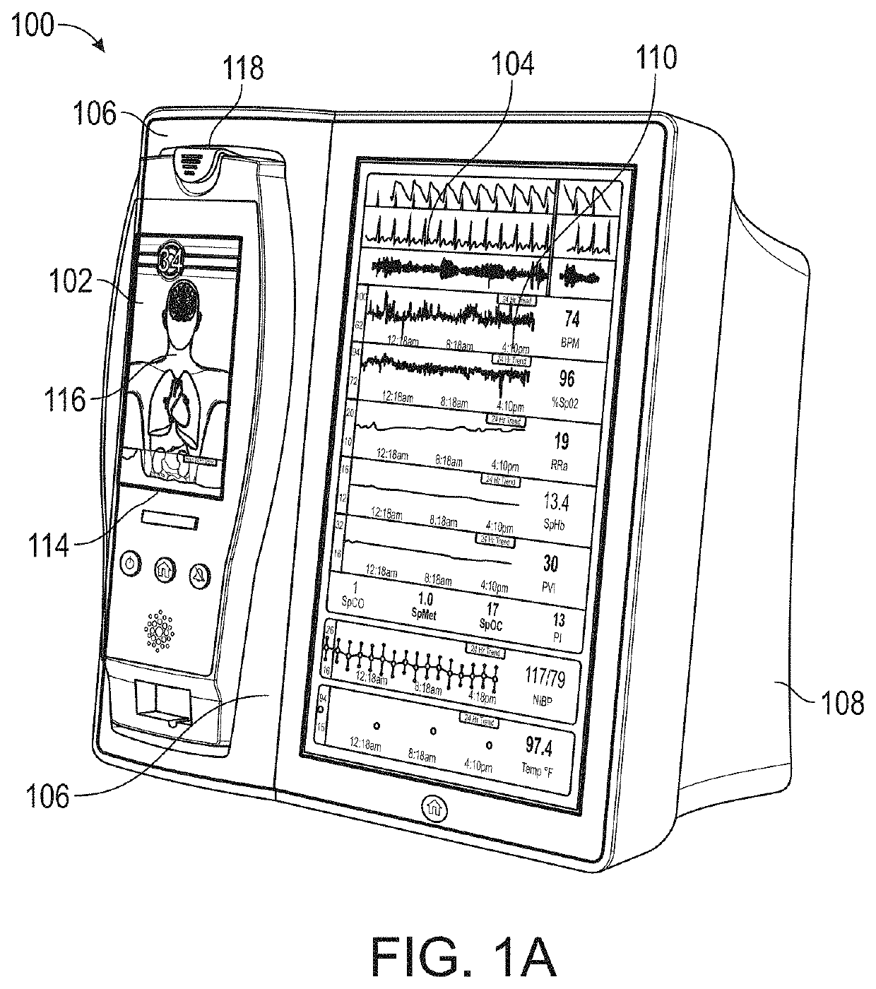 System for displaying and controlling medical monitoring data