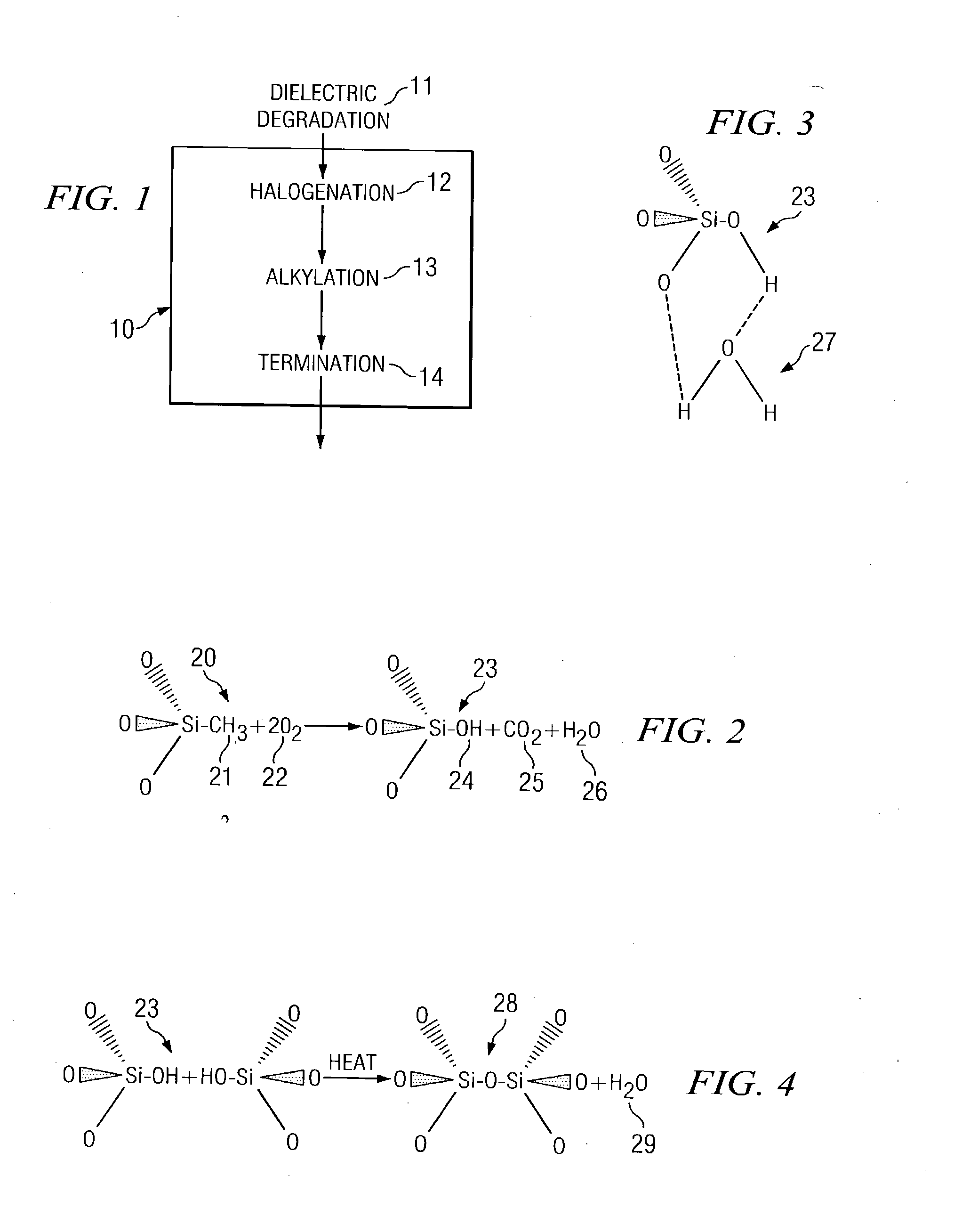 Process for improving dielectric properties in low-k organosilicate dielectric material