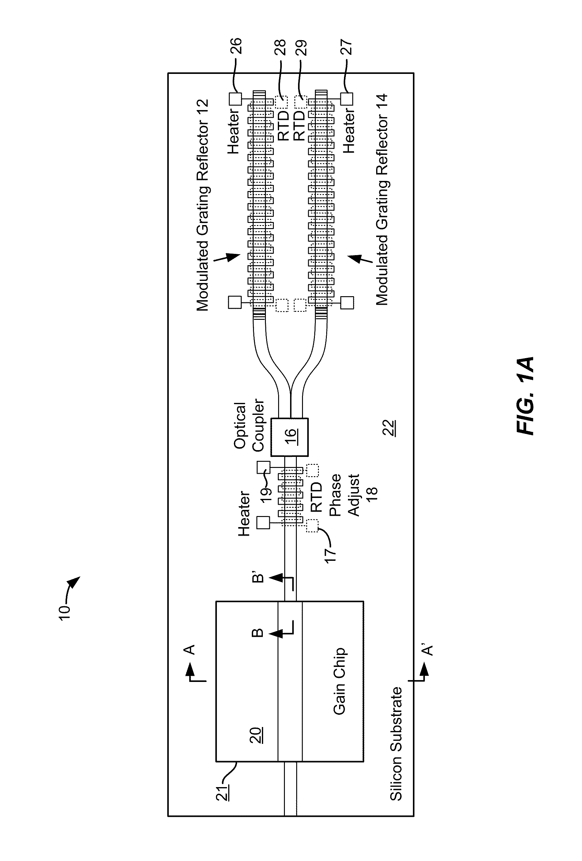 Method and system for hybrid integration of an opto-electronic integrated circuit