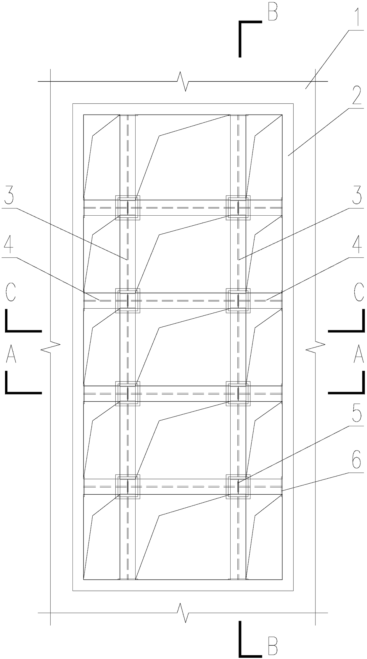 Overall-prefabricated main transformer foundation and oil pit structure used for indoor substation