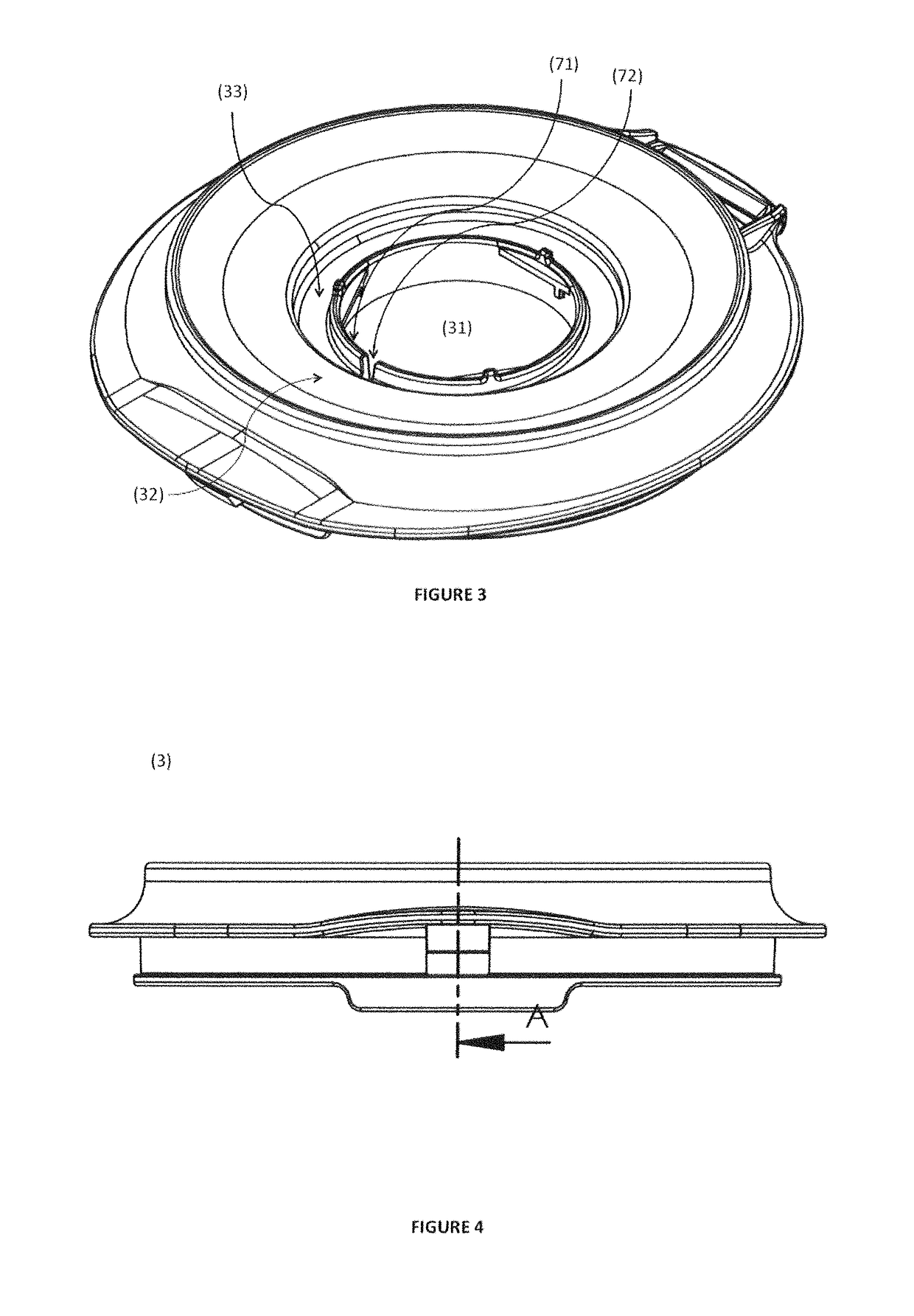 Food processing system presenting a guiding flow arrangement and process for use thereof