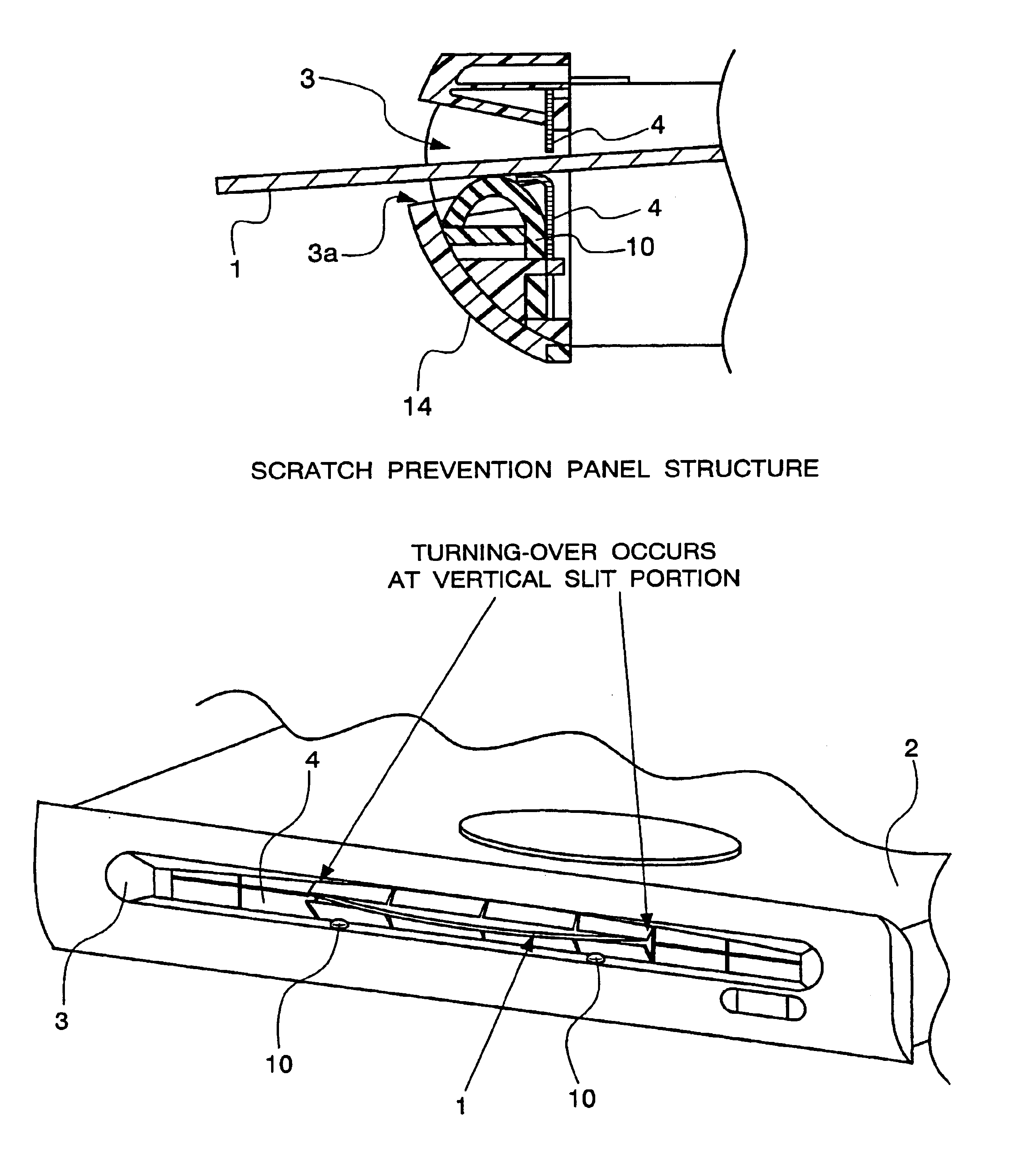 Disk drive unit having a scratch prevention device and information processing device containing the disk drive unit