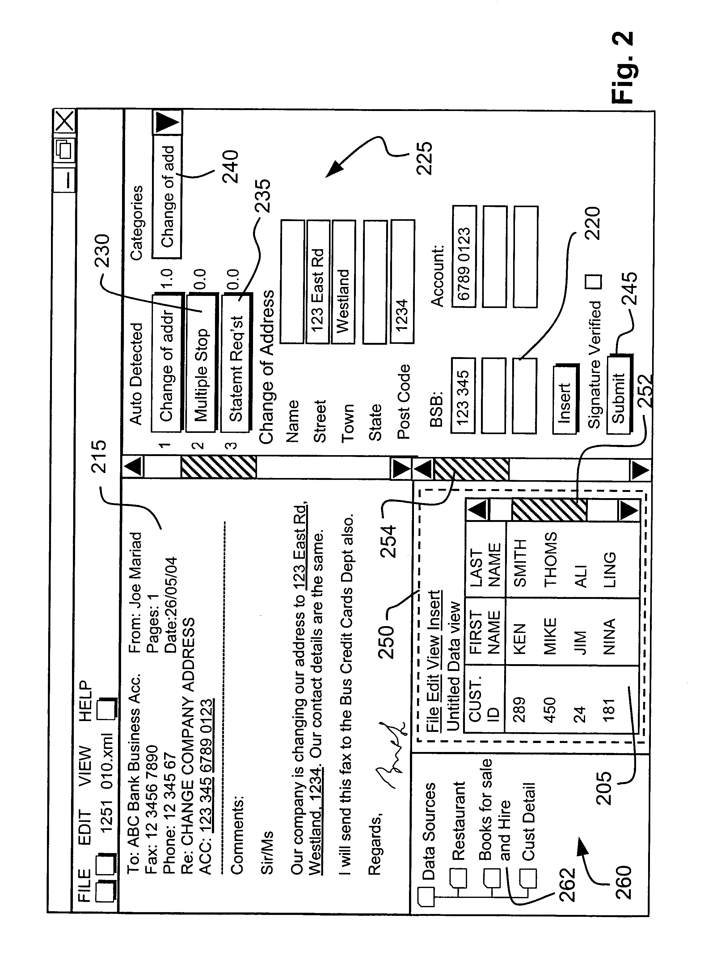 Method of learning associations between documents and data sets