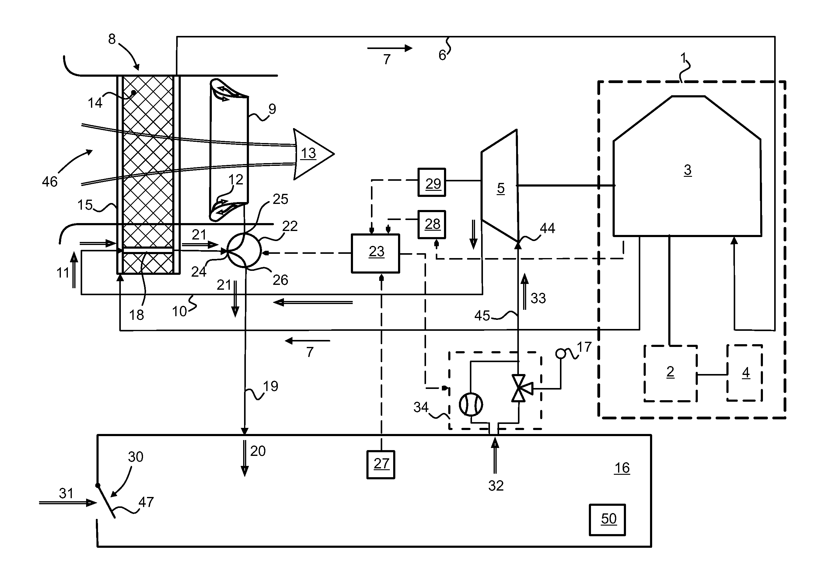 Fluid temperature control installation for rotorcraft, associating a system for cooling a power plant with a system for heating a cabin