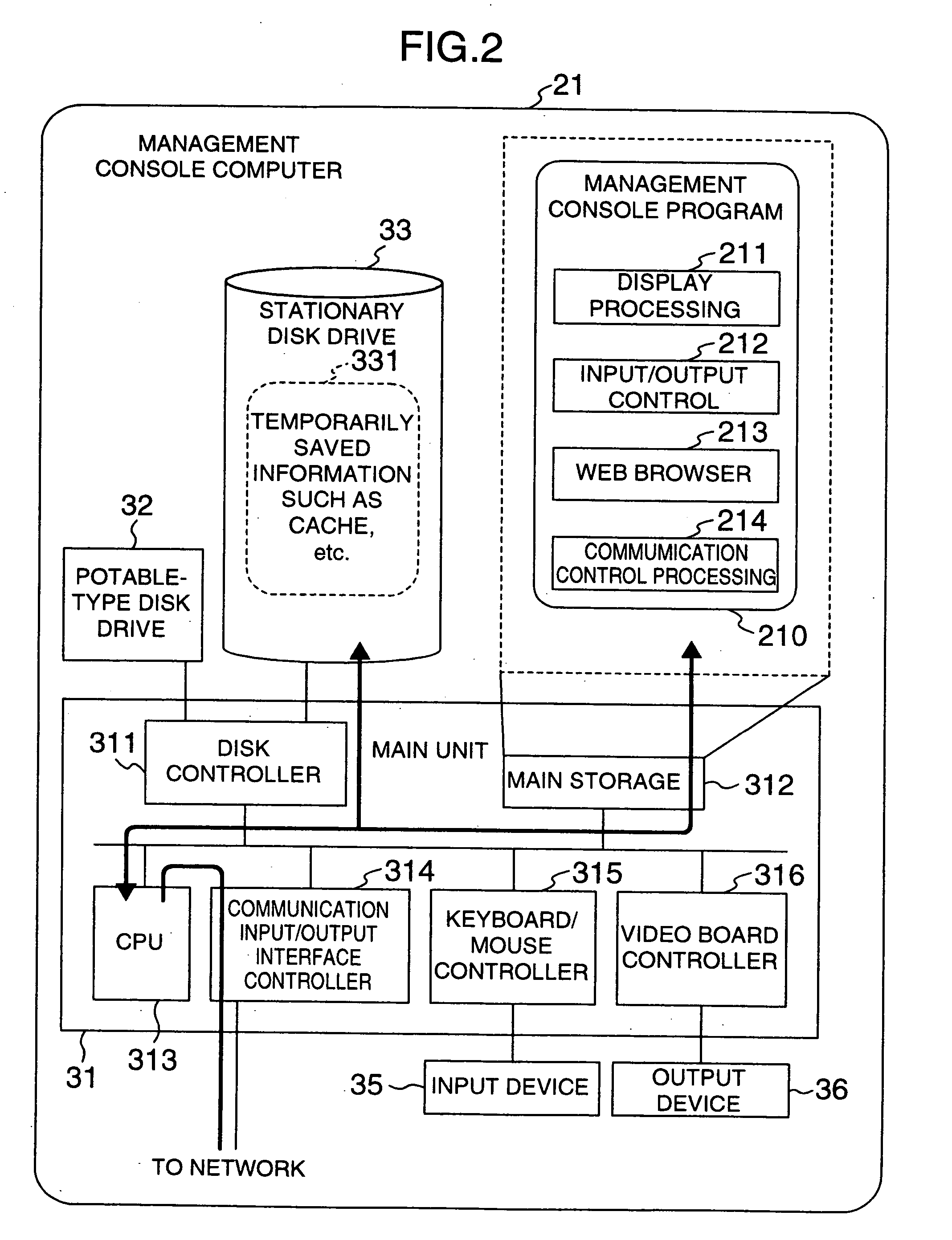 Network management system having a network including virtual networks