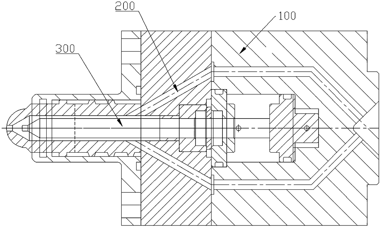 Quick interception liquid pneumatic jet nozzle