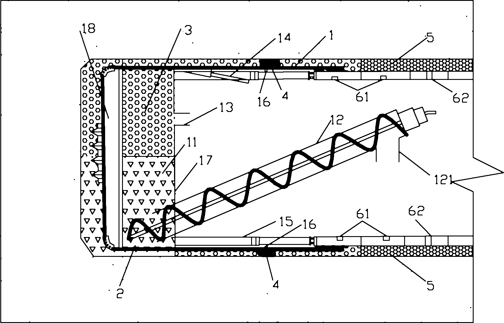Construction method of earth cabin back filling and cabin entering operation during earth pressure shielding