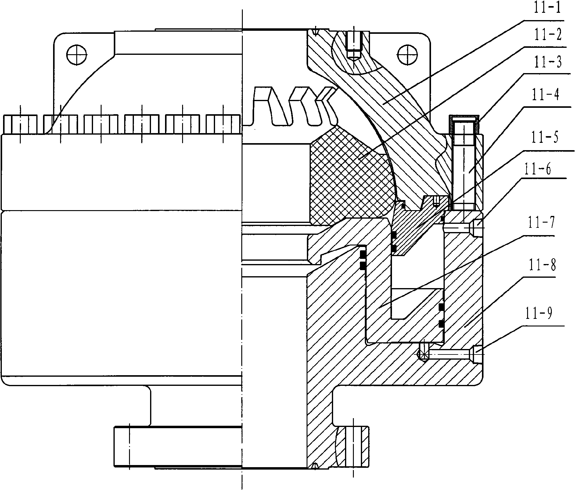 Snubbing serving device of combined type hydraulic oil-water well