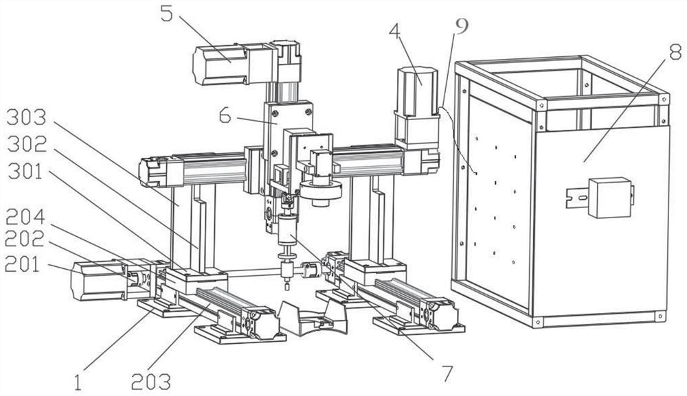 A machine vision-based detection device for screw holes in the electrical box of the compressor barrel