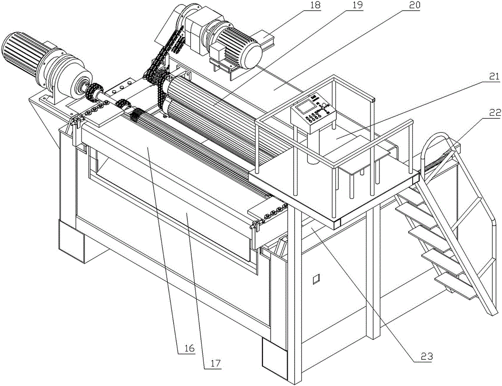 Panel feeding, rotary-cutting and stacking integrated device