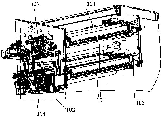 Four-axis swing arm shaft changing mechanism