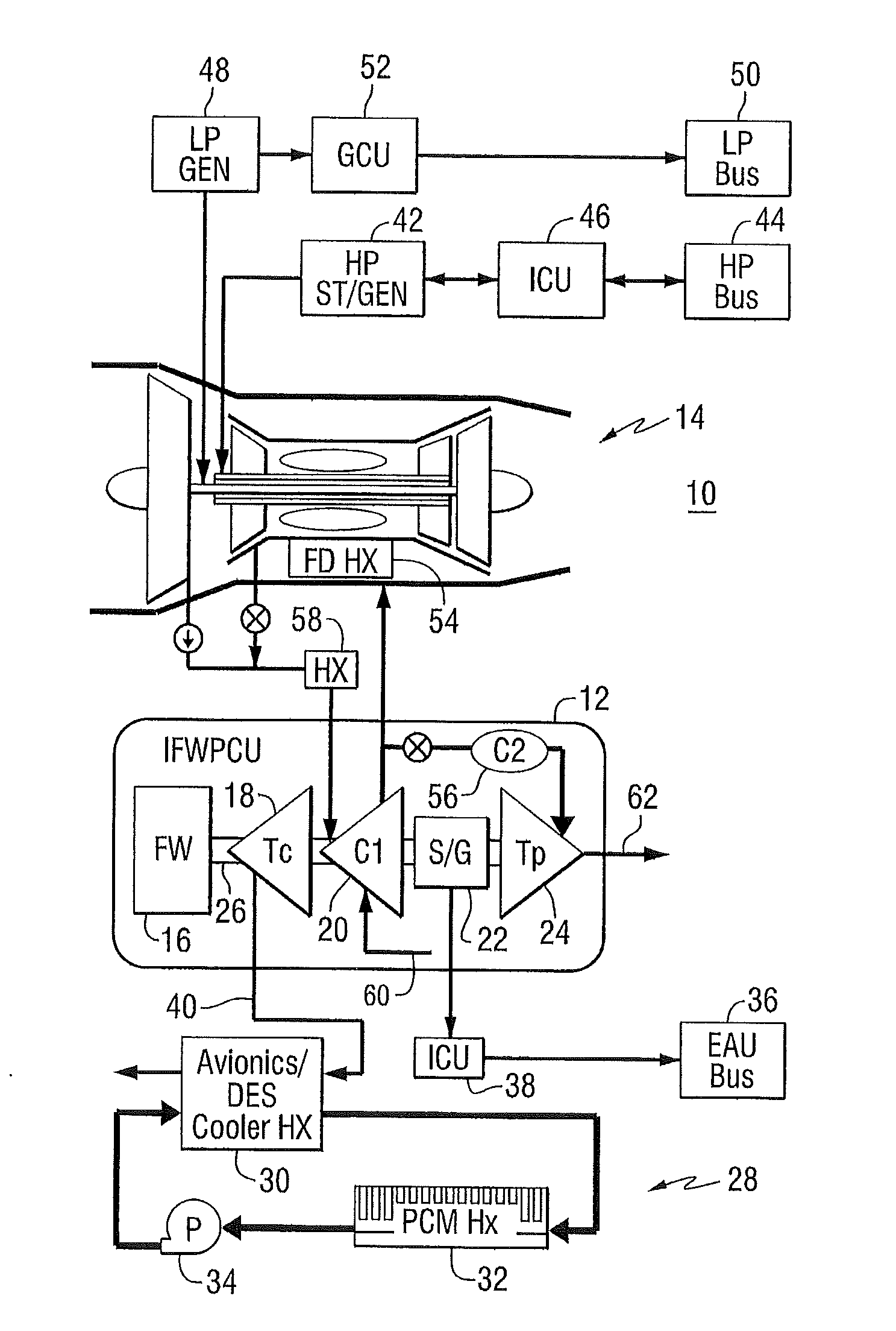 Apparatus for aircraft with high peak power equipment