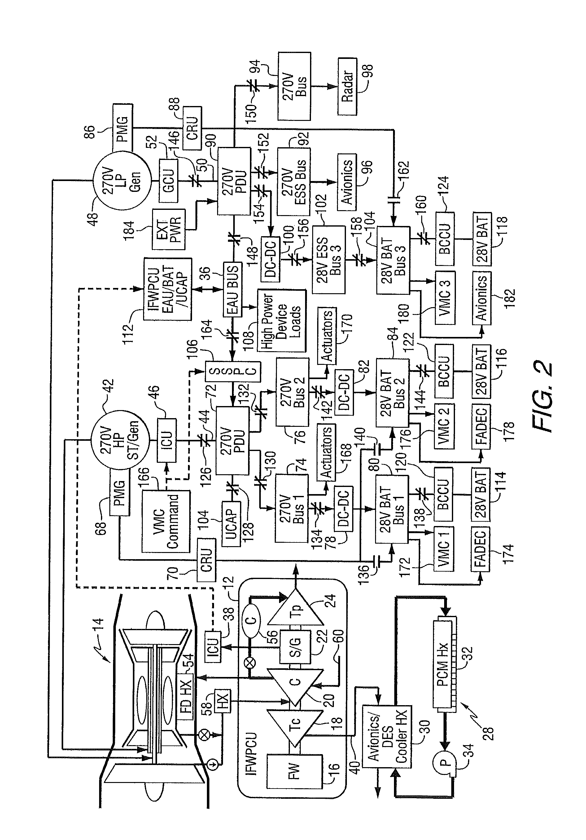 Apparatus for aircraft with high peak power equipment