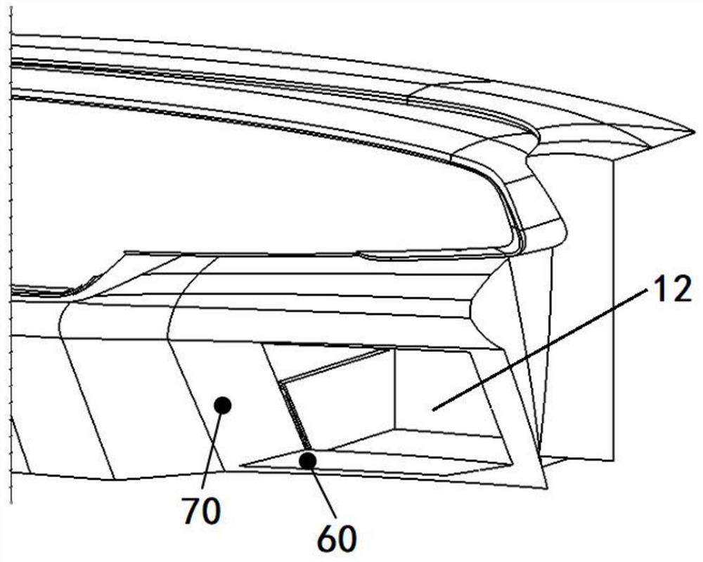 Instrument panel glove box structure with large storage space and preparation method of instrument panel glove box structure