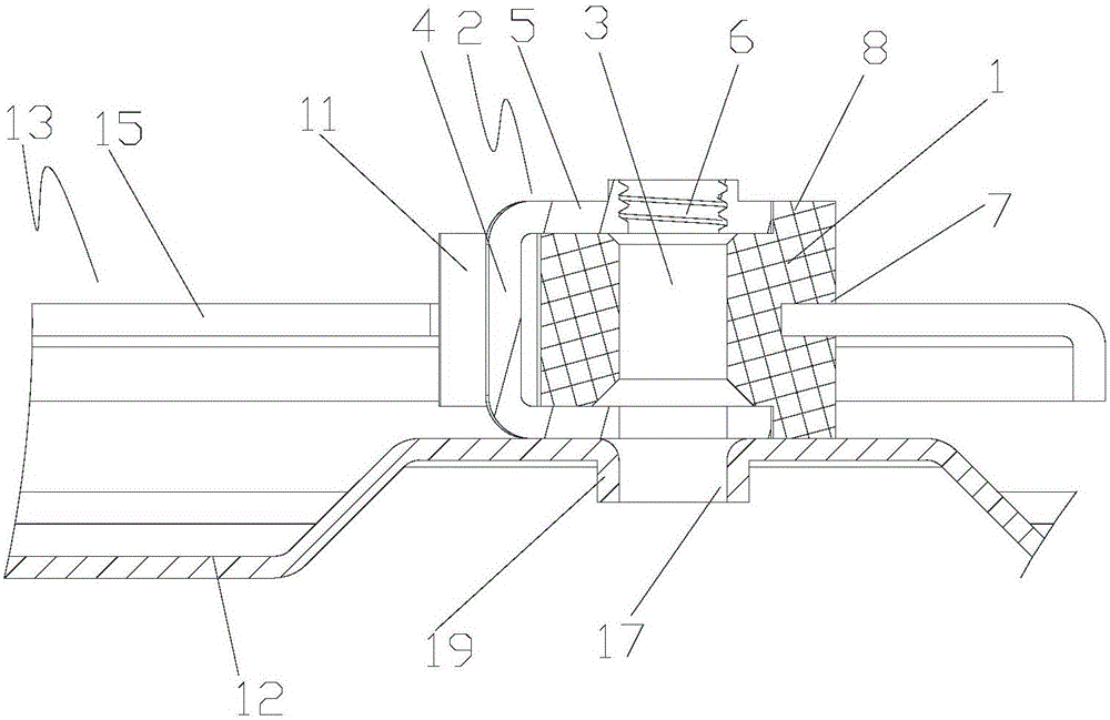 Simple shock-absorbing structure and motor installation structure