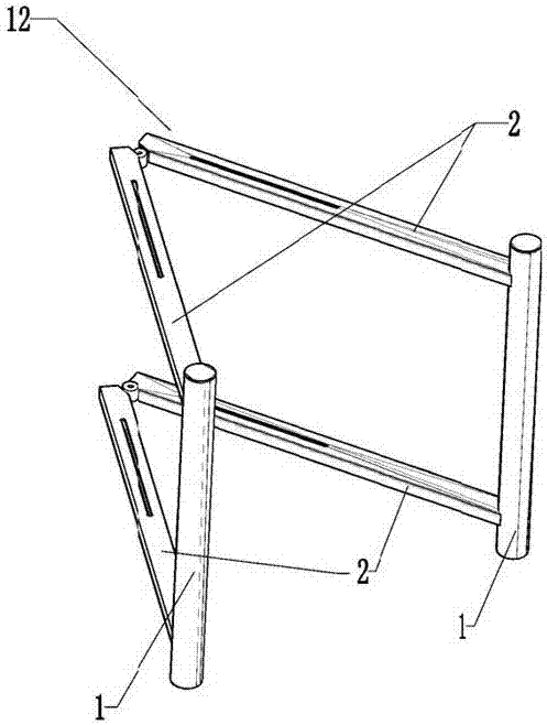 Foldable table frame for dinning table