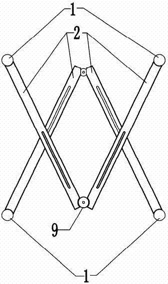 Foldable table frame for dinning table