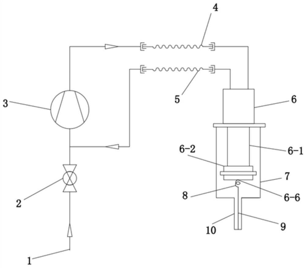 Low-temperature gas liquefaction device