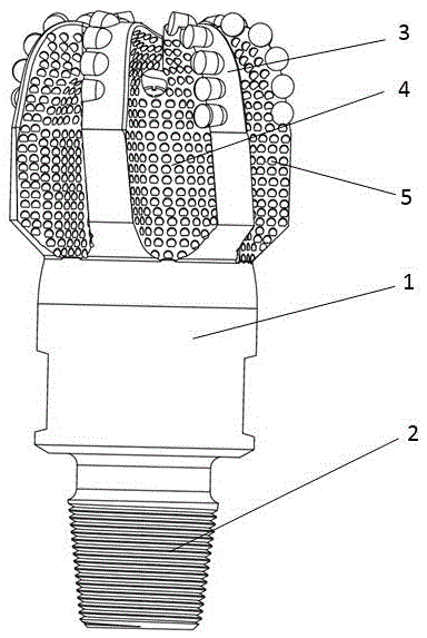 An anti-mud bag PDC drill bit with pits on the surface of the runner groove