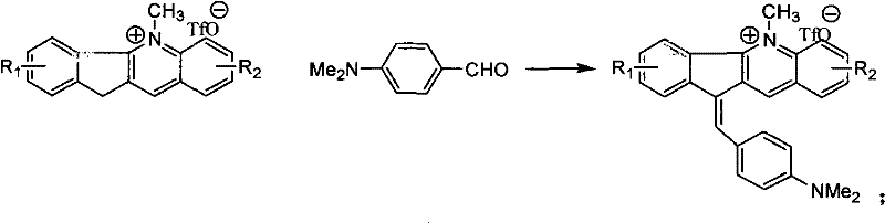 1-methyl-7h-indene[1, 2-b]quinolinetrifluoromesylate-7-(4-dimethylamino) benzyl alkene derivant and preparation thereof