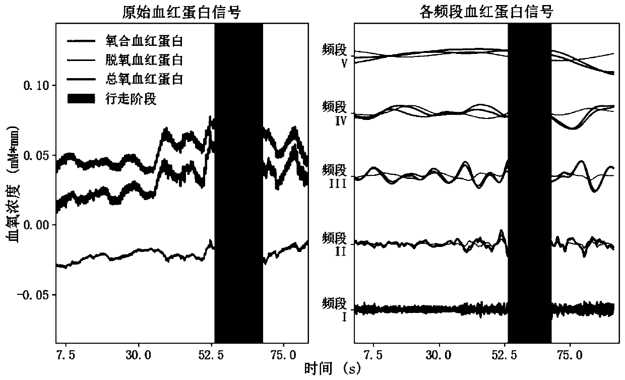 Method for recognizing walking intention based on brain hemoglobin information