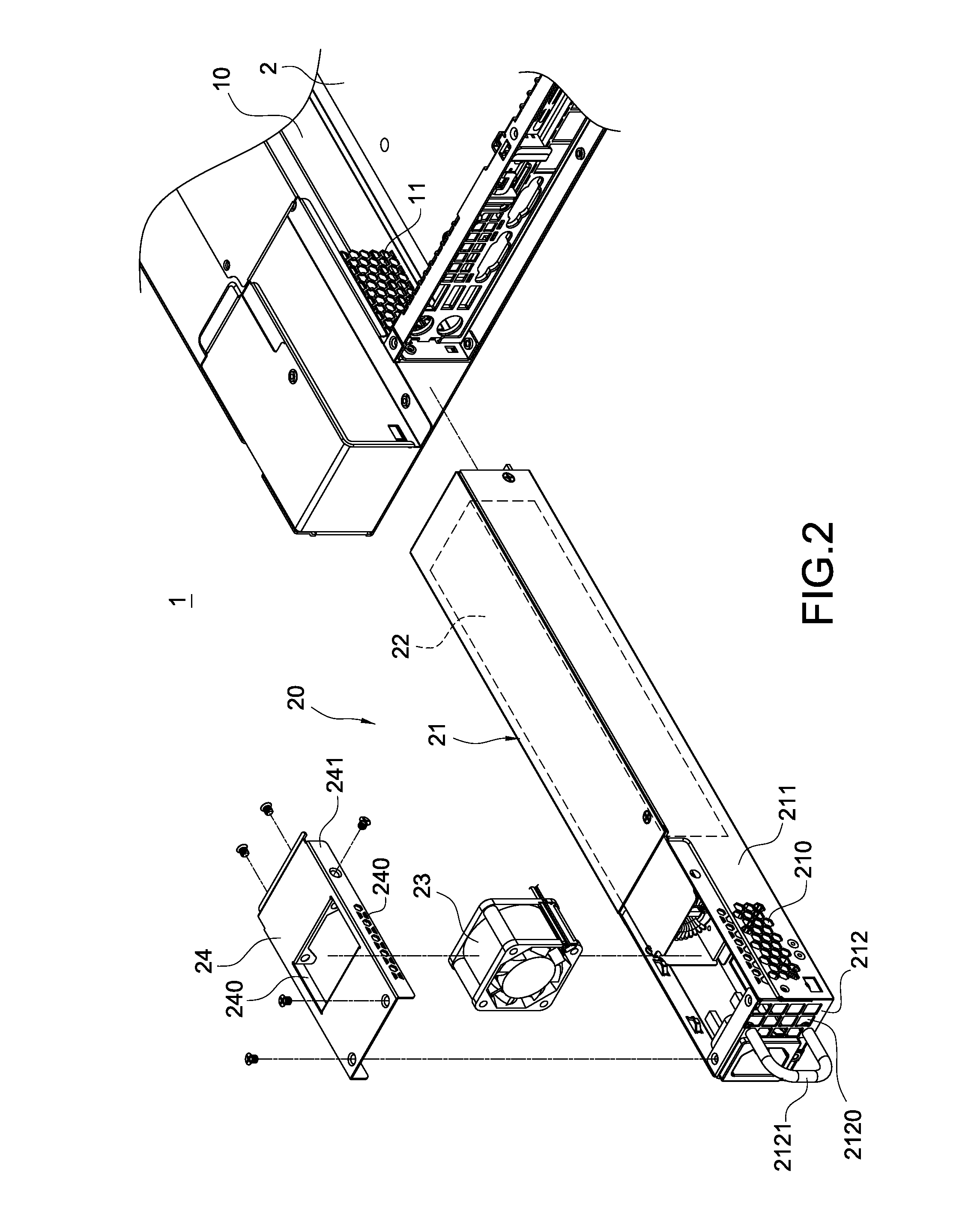 Heat-dissipating assembly for server
