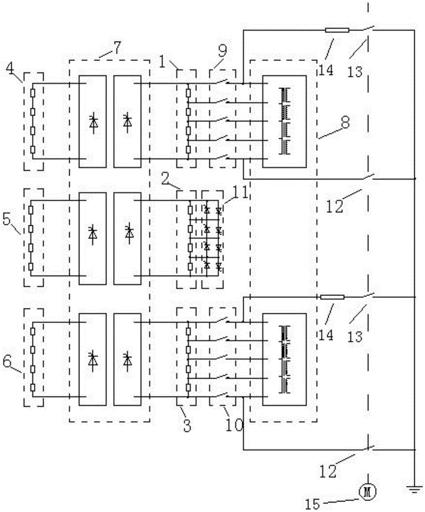 Electrical system of polycrystalline silicon rod reduction furnace and its starting method