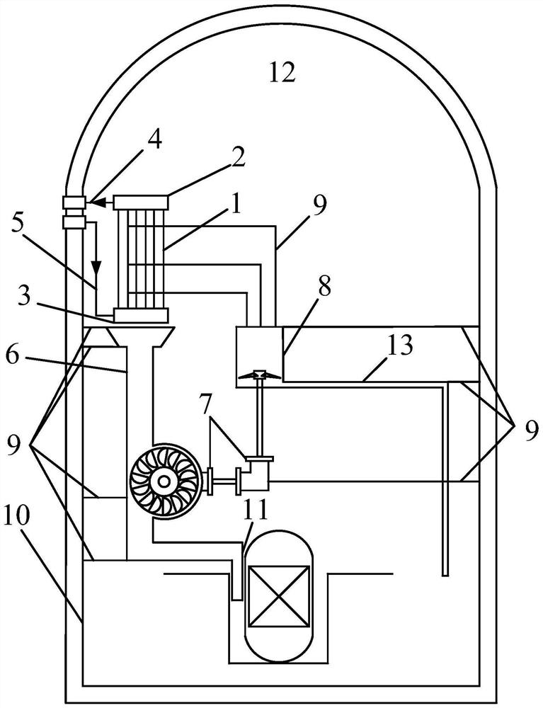 Containment built-in efficient heat exchanger adopting self-flowing type air suction system