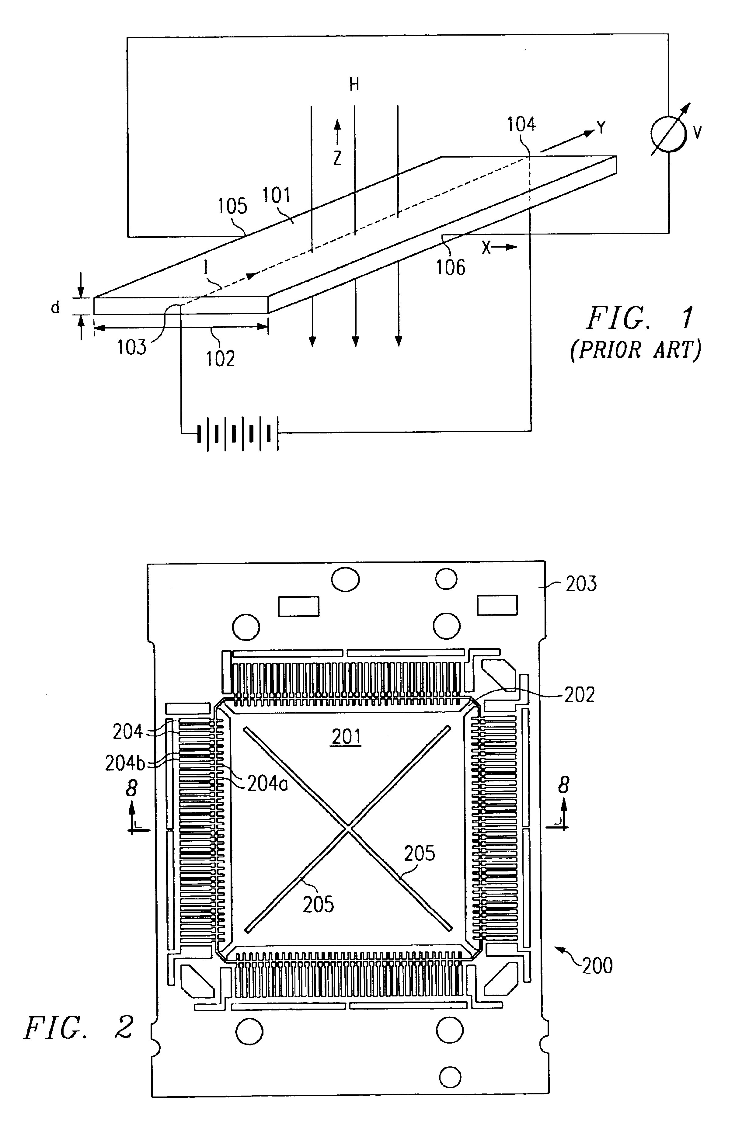 Integrated circuit leadframes patterned for measuring the accurate amplitude of changing currents