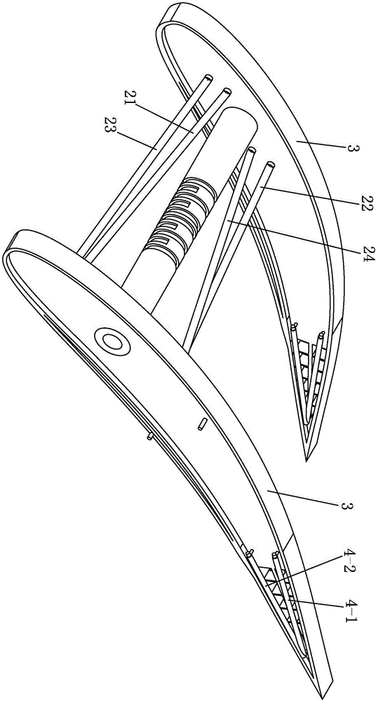 Wing deformation structure of water and air amphibious aircraft