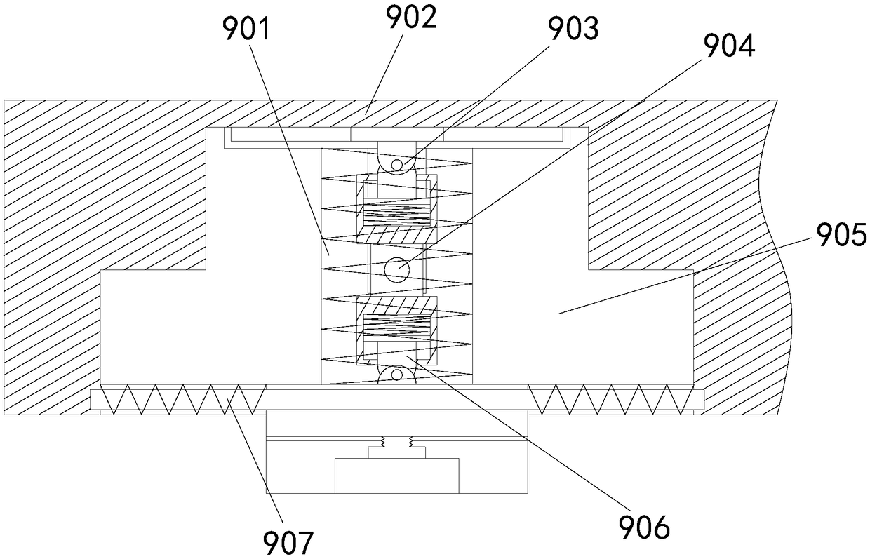 Diesel engine fire protection device with multi-damping effect and left and right shifting damping effect