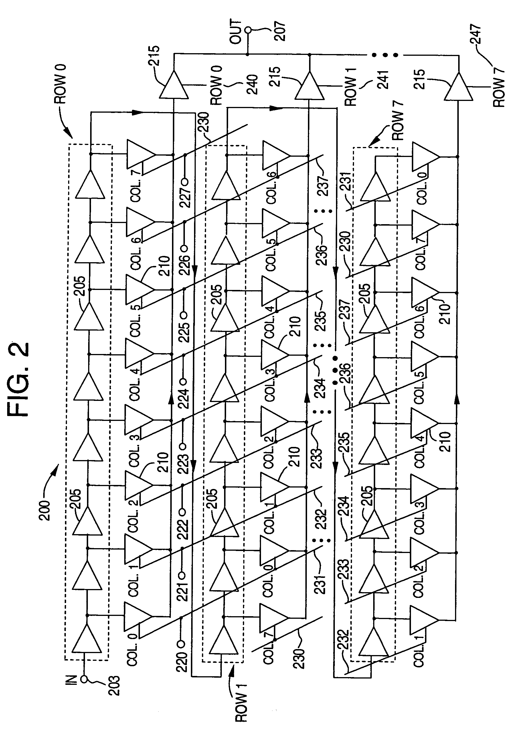 Diagonal matrix delay