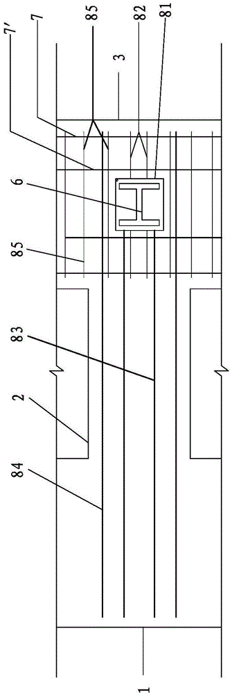 Beam-type connecting node for special-shaped double-row piles