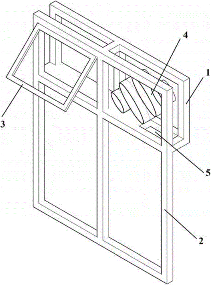A streamlined ventilation and noise reduction window