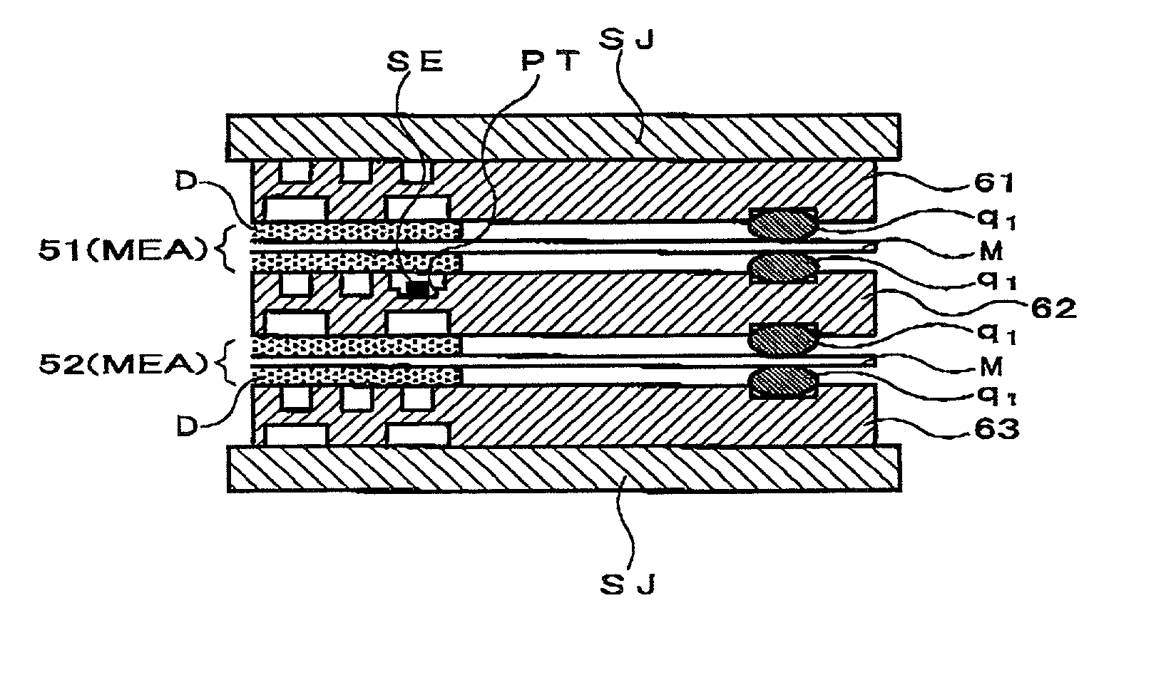 Liquid thermosetting sealing agent for polymer electrode membrane fuel cell, single cell formed with sealing agent, its process, and process for regenerating polymer electrode membrane fuel cell