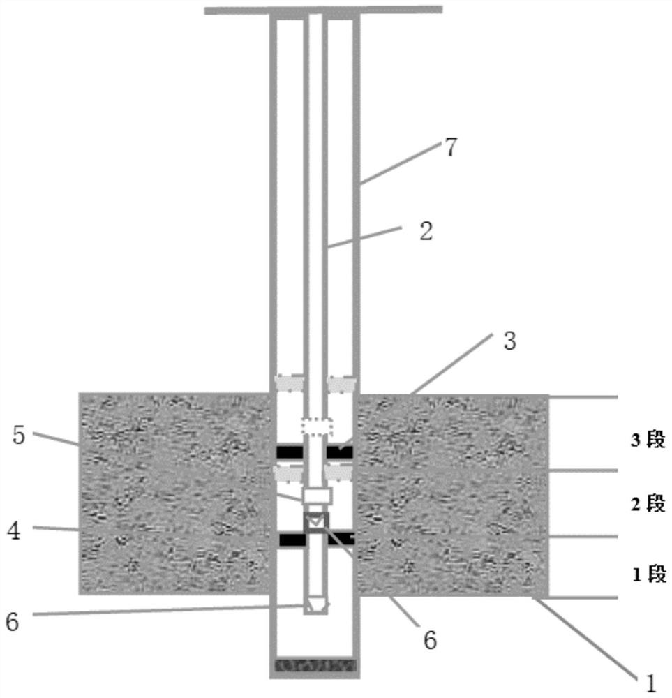 A high-pressure under-injection well dense single-layer segmentation treatment method and treatment device