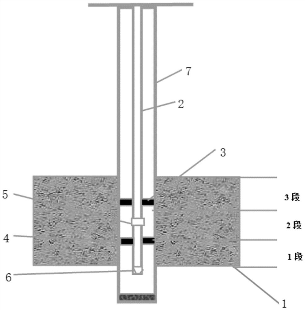 A high-pressure under-injection well dense single-layer segmentation treatment method and treatment device