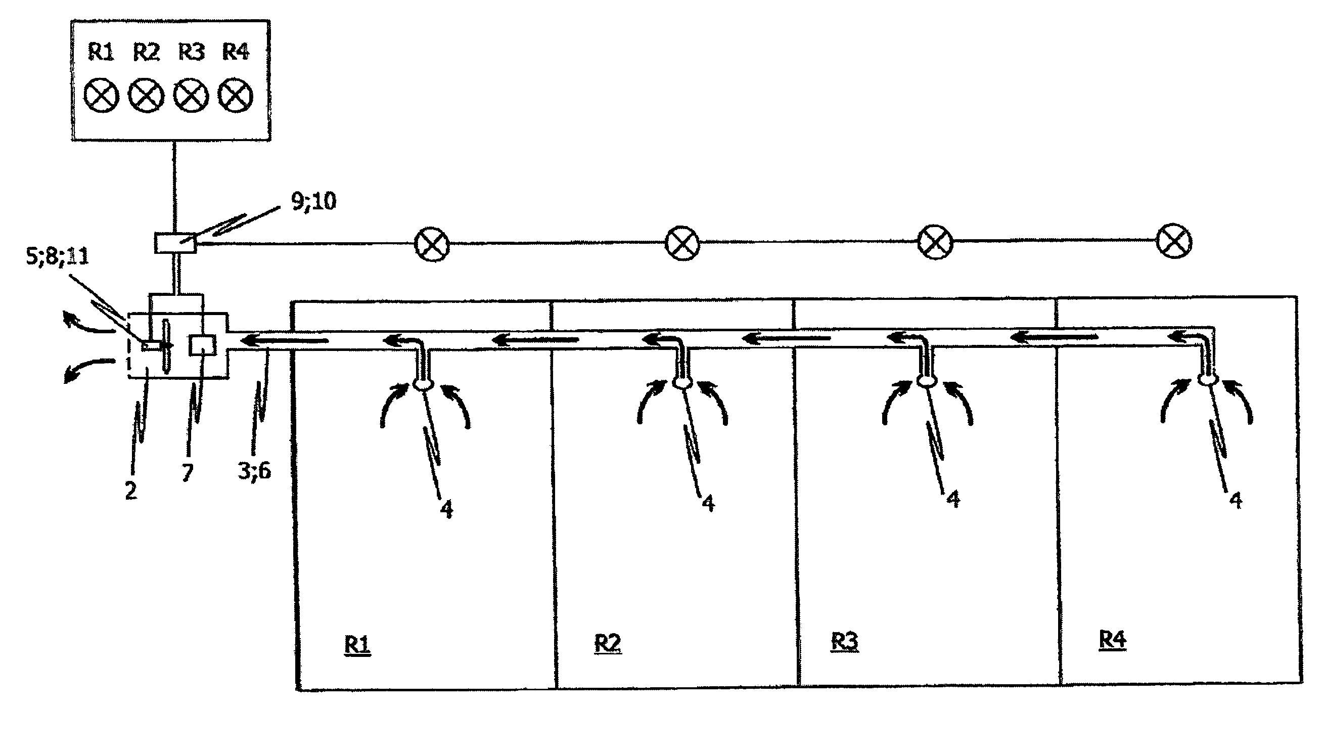 Method and device for identifying and localizing a fire