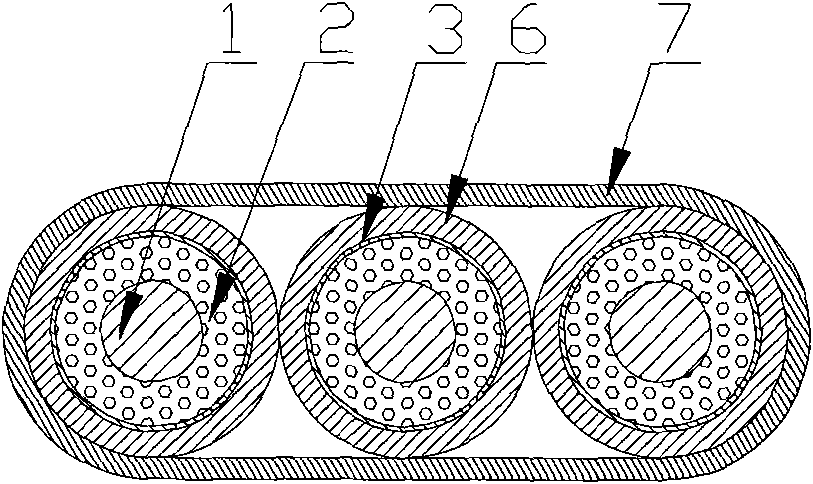 Circular-flat integrated cable for electric submersible pump