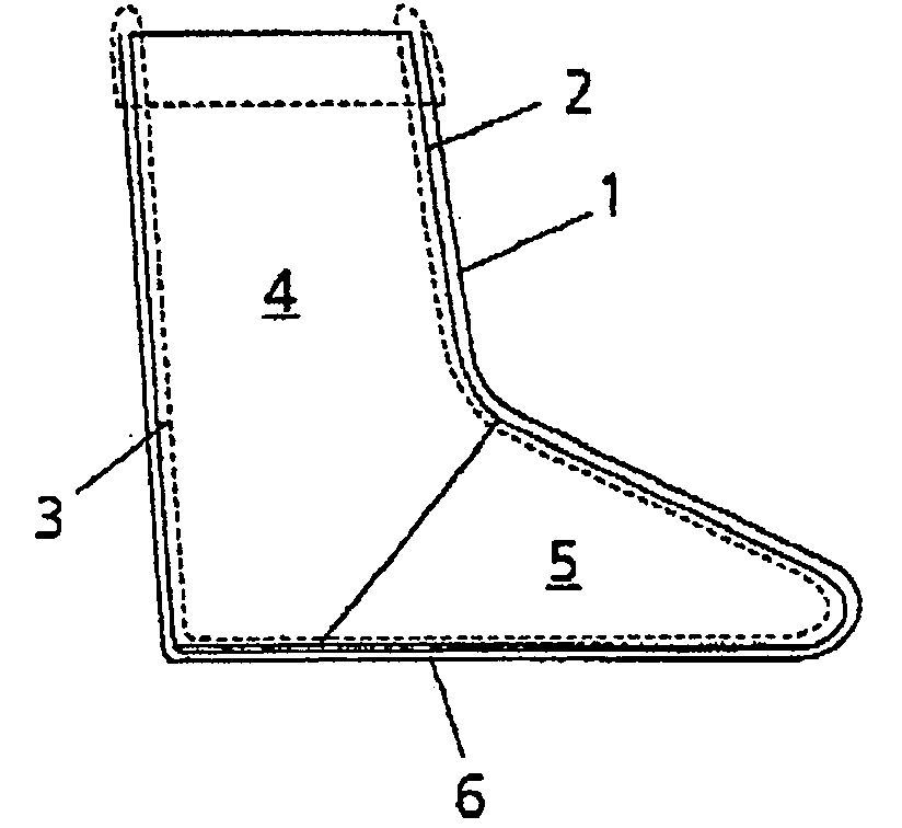 Protective clothing for the lower part of the leg