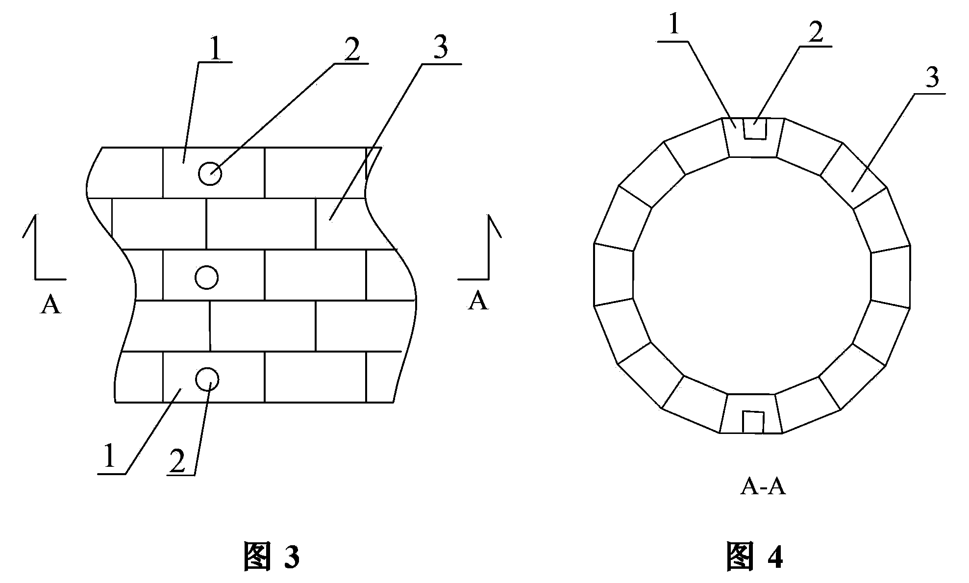 Combined building brick capable of judging thickness of ladle bath